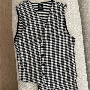 Zara Monochrome Patterned Vest
